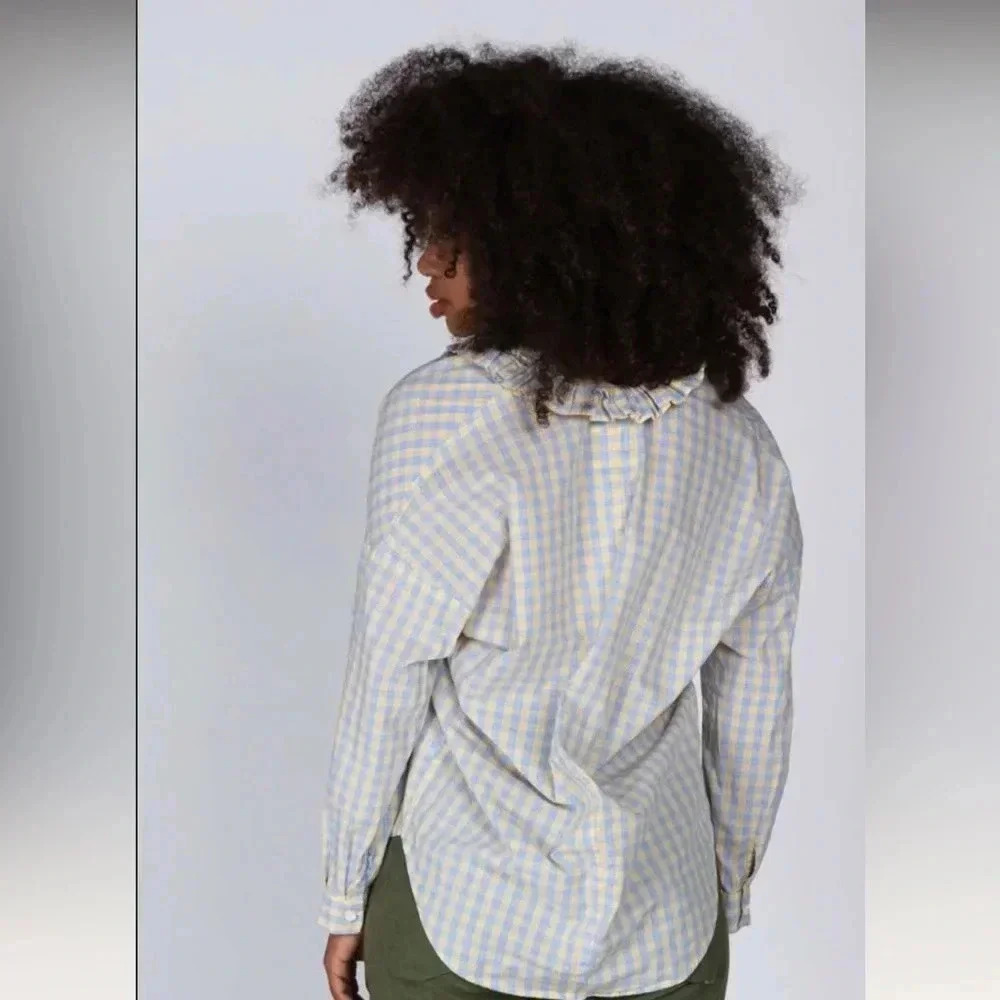 A Shirt Thing Penelope Yellow Check Shirt - Picture 2 of 8